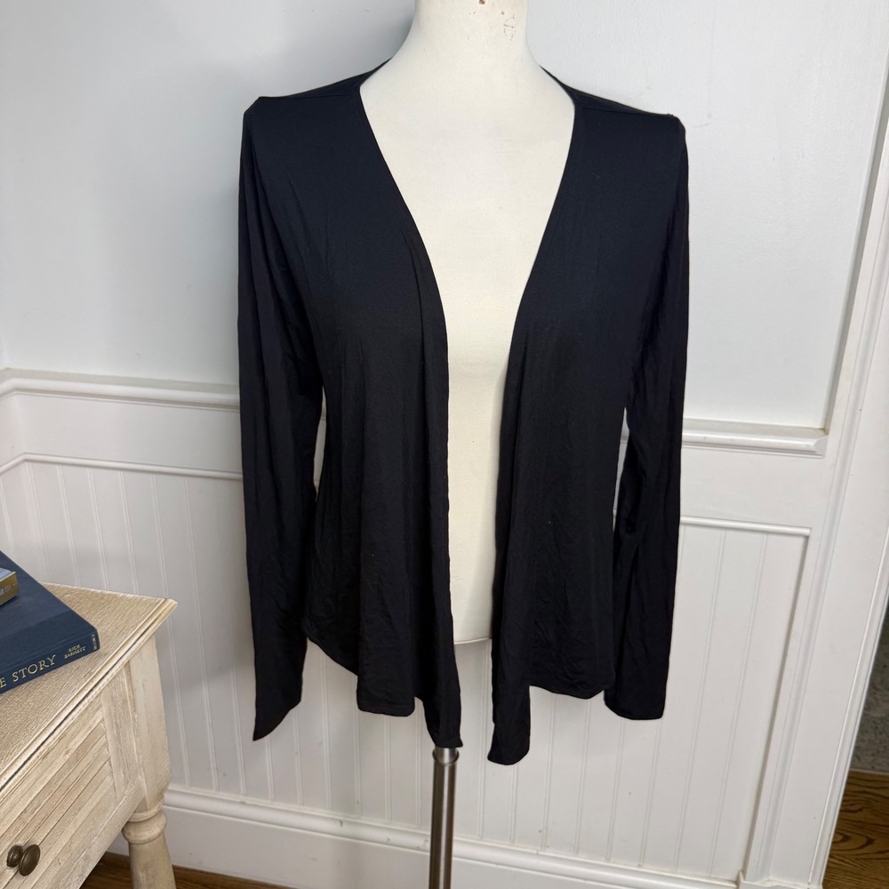 Coolibar Vrae Everyday Fashion Wrap Black UPF 50+ Cardigan M